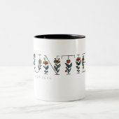 フローラボホミニマルアウンティツートーンコーヒーマグ ツートーンマグカップ (中央)