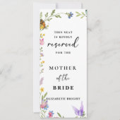 フローラボホリザーブド結婚シーティングラベル 招待状 (正面)