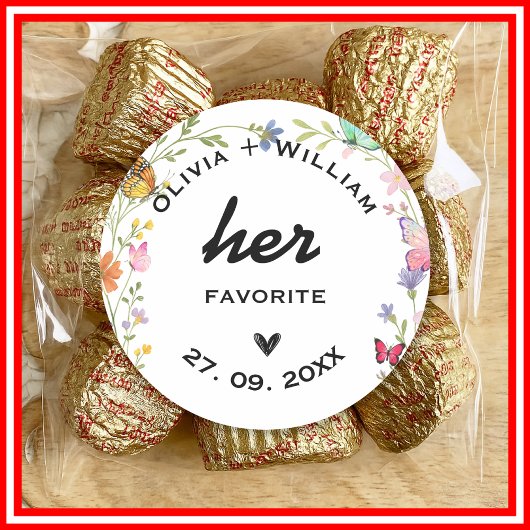 フローラボホワイルドフラワーお気に入りのズお気に入りの ラウンドシール