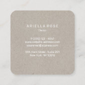 フローラボホワイルドフラワークラフトビジネスカード スクエア名刺 (裏面)