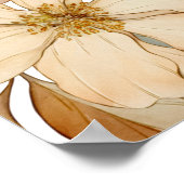 フローラボホワイルドフラワーベビーシャワーウェルカム ポスター (角)