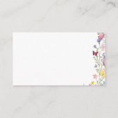 フローラボホワイルドフラワーQRコードウェディングRSVP エンクロージャーカード (裏面)