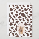 フローラボホーホーホーホーホーホー牛の赤ちゃんシャワー 招待状 (裏面)