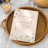 フローラボホー彼与え私チョイブライダルシャワー 招待状