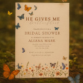 フローラボホー彼与え私チョイブライダルシャワー 招待状