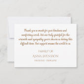 フローラボホー葬儀悲しいサンキューカード サンキューカード (裏面)