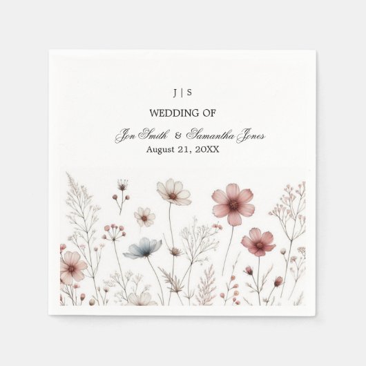 フローラボホ夏シンプル期 スタンダードカクテルナプキン (正面)