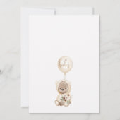 フローラボホ我々は赤ちゃんシャワーを待つことができる 招待状 (裏面)