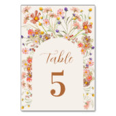 フローラボホ秋の結婚式 テーブルナンバー (正面)