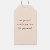 フローラボホ秋ブライダルシャワーサンキュー ギフトタグ (裏面)