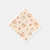 フローラボホ秋リトルカボチャ誕生日 スタンダードカクテルナプキン (角)