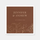 フローラボホ結婚ス スタンダードカクテルナプキン (正面)