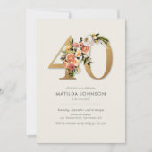 フローラボホ40歳招待状 招待状 (正面)