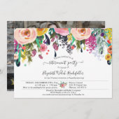 フローラボンボヤージュお別れ退職パーティー写真 招待状 (正面/裏面)