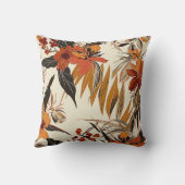 フローラボーろうけつ染めレトロパターン クッション (裏面)