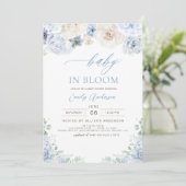 フローラボーイブルーベビーイン開花ベビーシャワー 招待状 (スタンド正面)