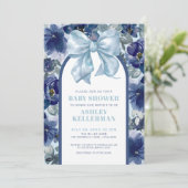 フローラボーイブルーボウベビーシャワー 招待状 (スタンド正面)