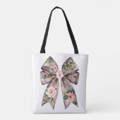 フローラボーエレガントデザイン – ロマンチックな自然 – インスピア トートバッグ (裏面)