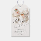フローラボーエレガントベビーシャワーありがとう ギフトタグ (正面)