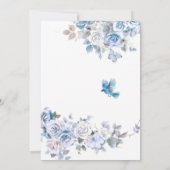 フローラボークレスト甘い男の赤ちゃんベビーシャワー 招待状 (裏面)