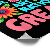 フローラボースタイル憎しみは国を作らない素晴らし ポスター (角)