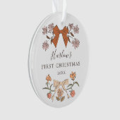 フローラボーズテラコッタベビーの初めてのクリスマス オーナメント (正面)