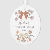 フローラボーズテラコッタベビーの初めてのクリスマス オーナメント (正面)