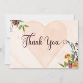 フローラボーハートピーチ結婚ズ サンキューカード (正面)