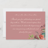 フローラボーハートピーチ結婚ズ サンキューカード (裏面)