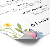 フローラボーバーメニュ結婚ーのシグネチャードリンク ポスター (角)