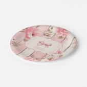 フローラボーファンシーワンガール1st誕生日 ペーパープレート (アングル)