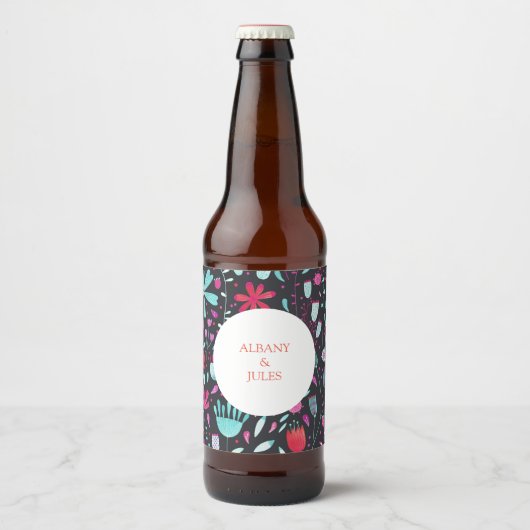 フローラボーホウォーターカラーダーク結婚ズ ビールラベル (正面)