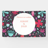 フローラボーホウォーターカラーダーク結婚ズ 横断幕 (横)