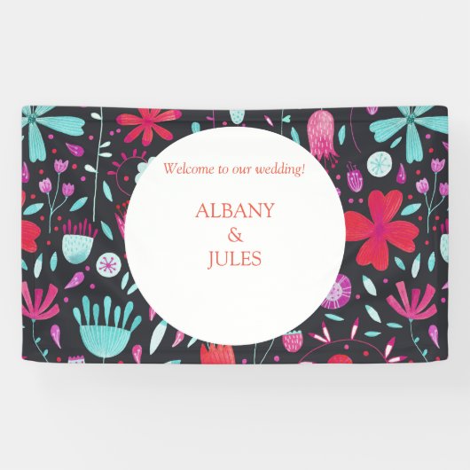 フローラボーホウォーターカラーダーク結婚ズ 横断幕 (横)