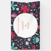 フローラボーホウォーターカラーダーク結婚ズ 横断幕 (縦)