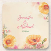 フローラボーホウォーター結婚カラー コースター (正面)