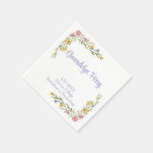 フローラボーホカレッジ卒業パーティの招待状 スタンダードカクテルナプキン (角)