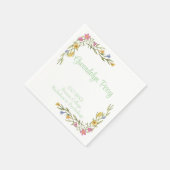 フローラボーホカレッジ卒業パーティの招待状 スタンダードカクテルナプキン (角)