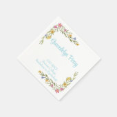 フローラボーホカレッジ卒業パーティの招待状 スタンダードカクテルナプキン (角)