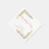 フローラボーホカレッジ卒業パーティの招待状 スタンダードカクテルナプキン (角)