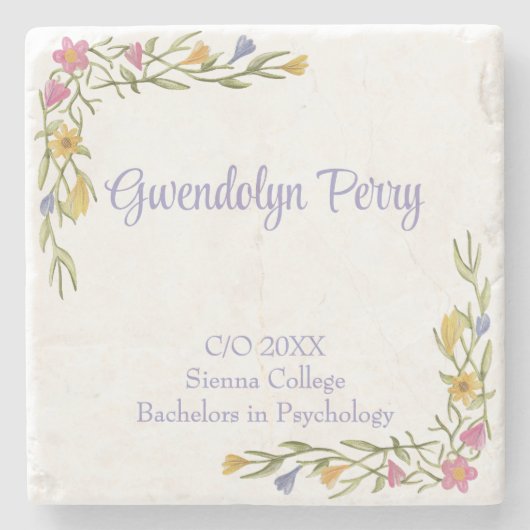 フローラボーホカレッジ卒業パーティー ストーンコースター (正面)