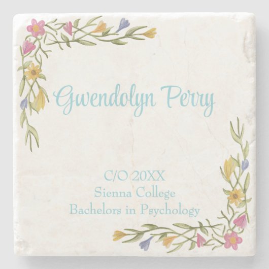 フローラボーホカレッジ卒業パーティー ストーンコースター (正面)