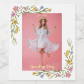 フローラボーホカレッジ卒業パーティー ワインラベル (シングルラベル)