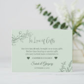 フローラボーホセージ緑"贈り物の代わりに" エンクロージャーカード (スタンド正面)