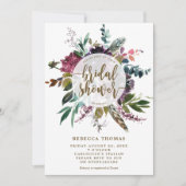 フローラボーホフェザーブライダルシャワー招待 招待状 (正面)
