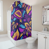 フローラボー抽象芸術カラフル2 シャワーカーテン (インサイチュ)