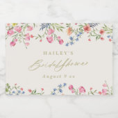 フローラボー春の結婚式ブライダルシャワー スパークリングワインラベル (シングルラベル)