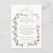 フローラボー素朴グエレガントレンフォ結婚ト エンクロージャーカード (正面)