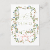 フローラボー素朴グエレガントレンフォ結婚ト エンクロージャーカード (正面)
