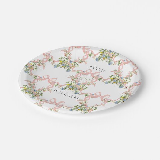 フローラボー素朴グエレガントレンフォ結婚ト ペーパープレート (アングル)